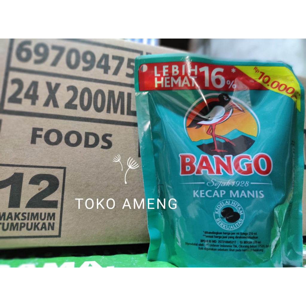 Jual Bango Kecap Manis Bango 200 ml - 1 DUS (24 pcs) | Shopee Indonesia