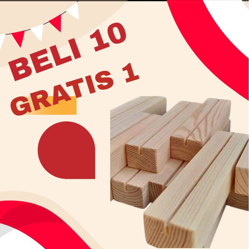 Jual Stand Akrilik Kayu Jati Belanda Dudukan Akrilik Kayu Shopee