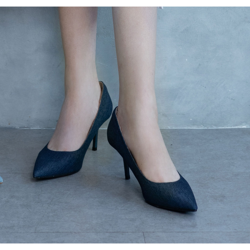 Jual NCY Shoes KENZIE Heels 7cm warna Dark Denim Shopee Indonesia