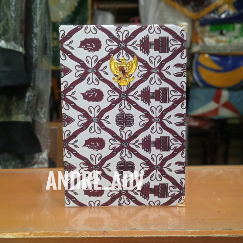 Jual map batik garuda coating mewah map kantor map sekolah ready stock ...