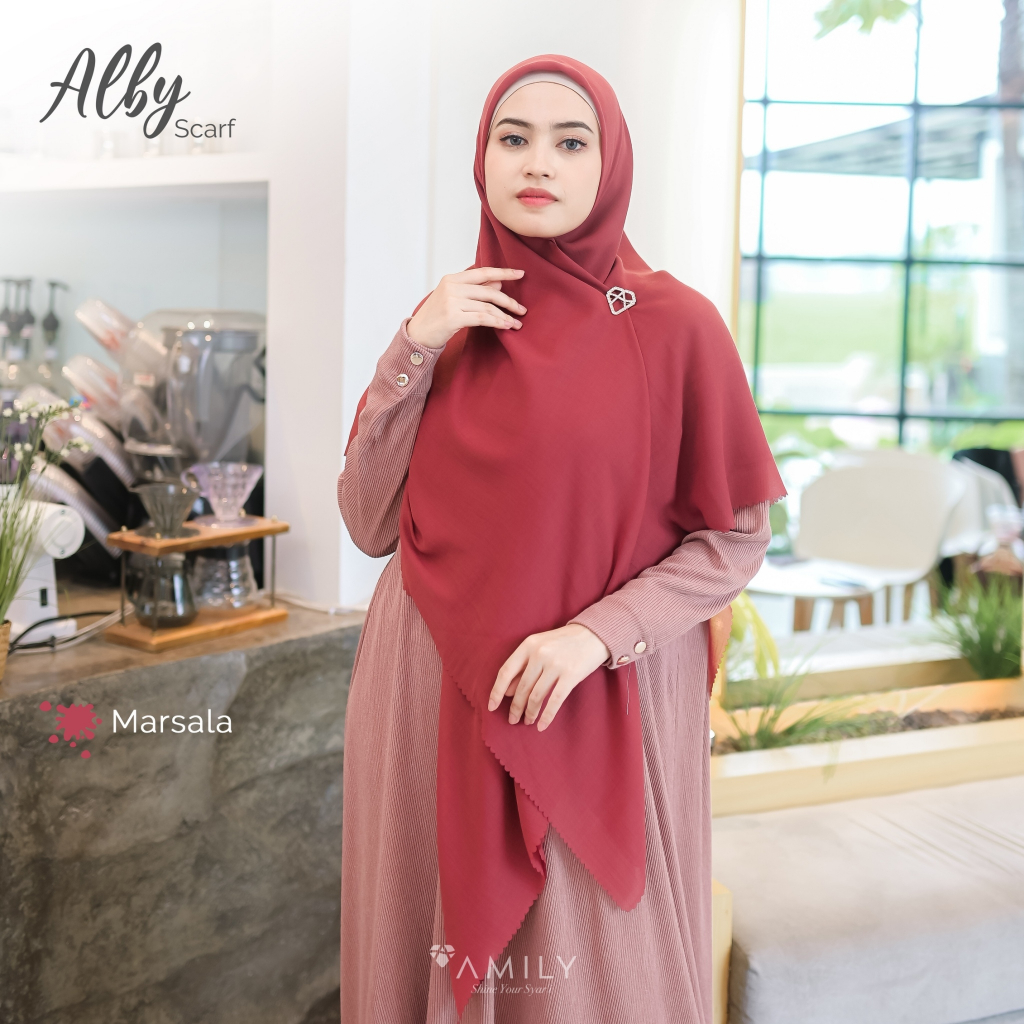 Jual Amily Hijab - Alby Scarf Segi Empat Arabian Voal Premium | Shopee ...