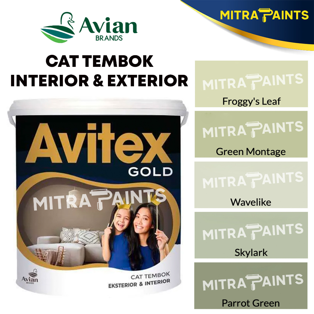 Jual CAT TEMBOK AVITEX GOLD 5 KG / AVIAN EKSTERIOR INTERIOR / SAGE