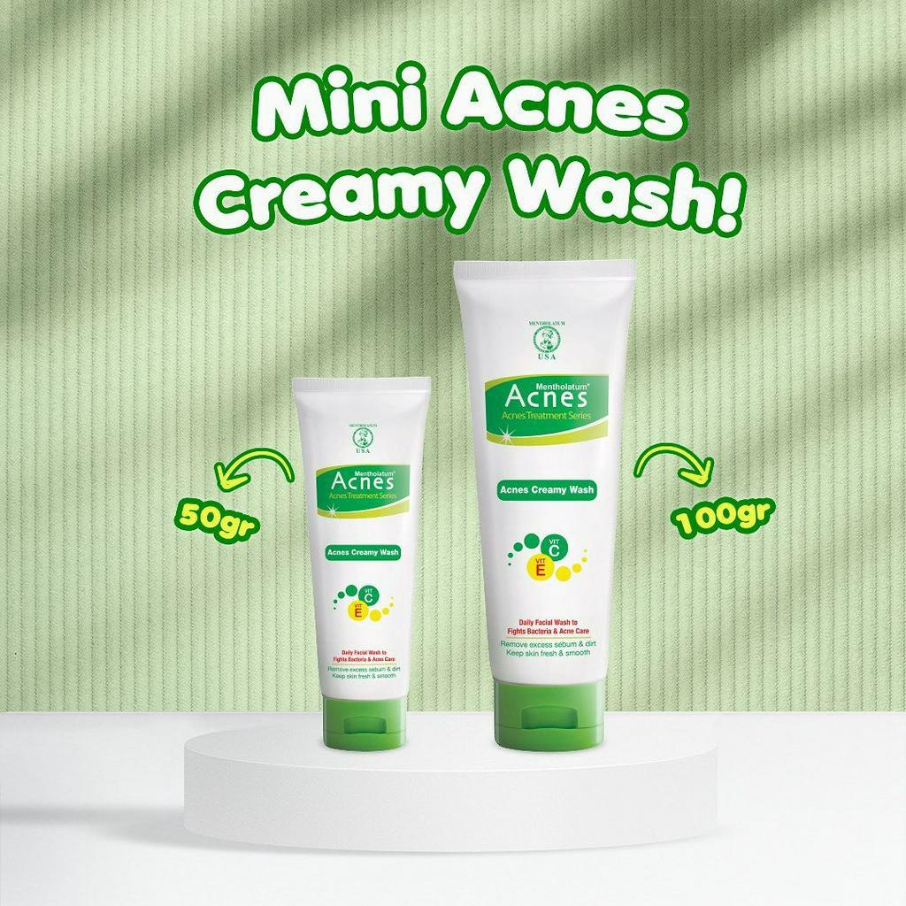 Jual Acnes Creamy Wash 50 & 100 gr Facial Wash Face Wash Sabun Wajah Facial Wash