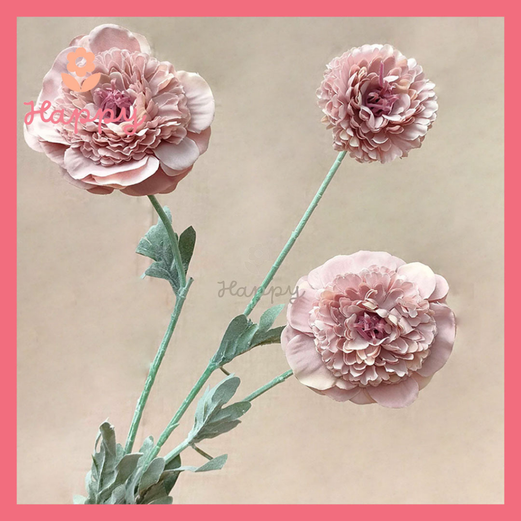 Jual Artificial Flocking Krisan Flower Bunga Dahlias Premium Bunga ...