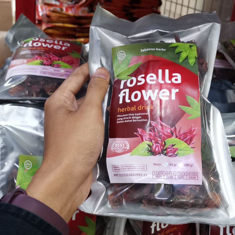 Jual Teh Bunga Rosella Merah Kering Celup Rosela Tea Herbal Alami Shopee Indonesia 6195