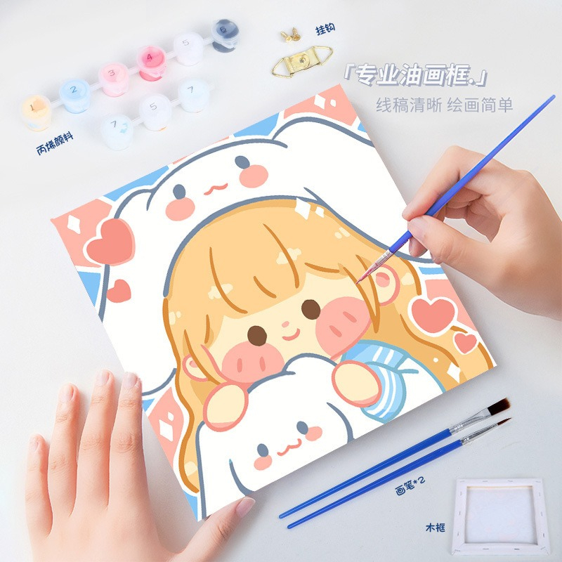 Jual CANVAS PAINTING BY NUMBER / CANVAS KANVAS LUKIS UK 20X20 CANVAS