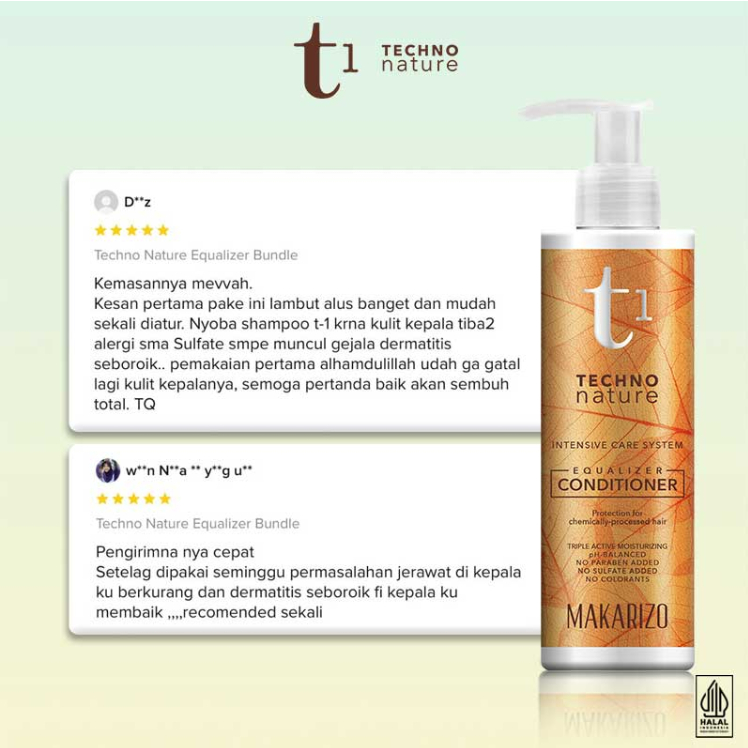 Jual Shampoo&Conditioner T1 Techno Nature Equalizer 180ml Untuk Rambut
