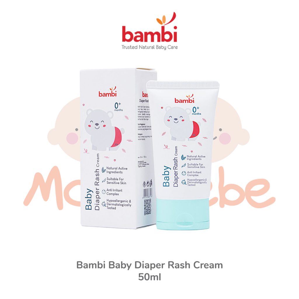 Jual Bambi Baby Diaper Rash Cream Krim Ruam Popok Bayi 50ml | Shopee ...