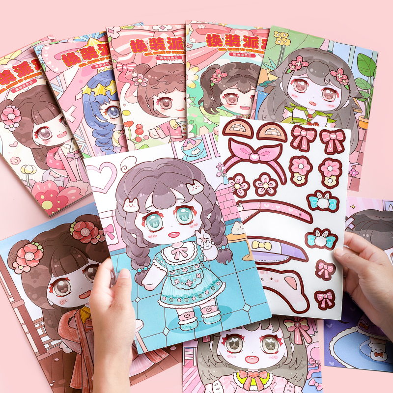 Jual Children sticker toys mainan sticker ganti kostum DIY sticker ...