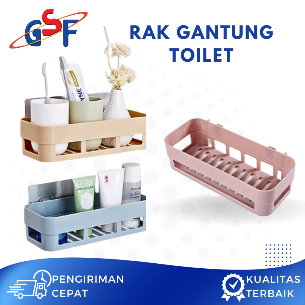 Jual Rak Kamar Mandi Persegi Panjang / Rak Kamar Mandi Tempel Model ...