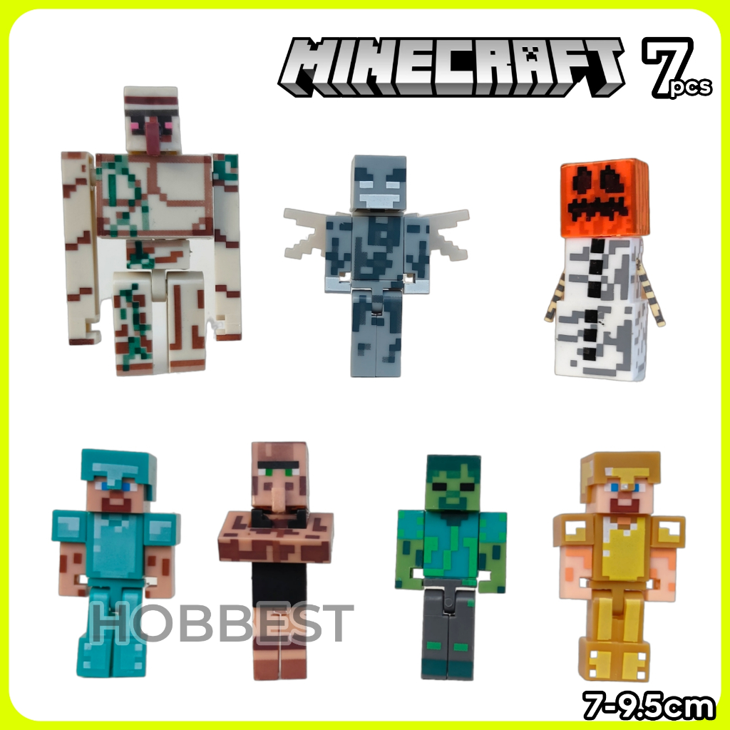 Jual Action Figure MINECRAFT isi 10 pcs - Miniatur Topper Kue Pajangan ...