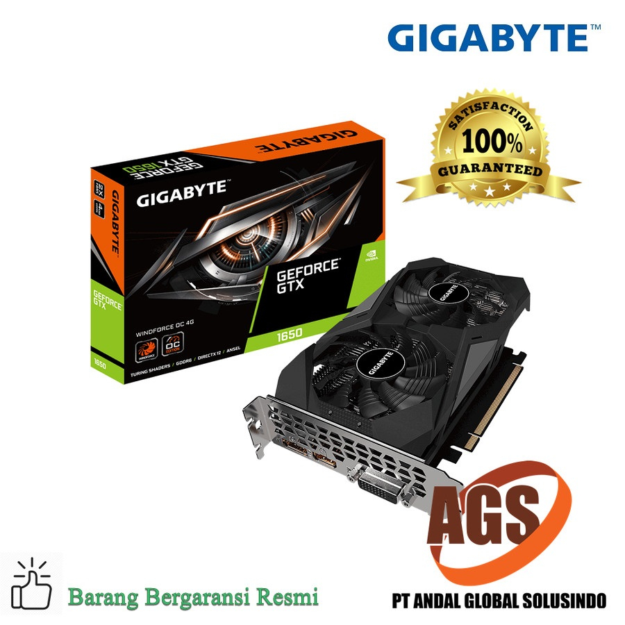 Jual Gigabyte GeForce GTX 1650 D6 WINDFORCE OC 4G 4GB GDDR6 GV ...