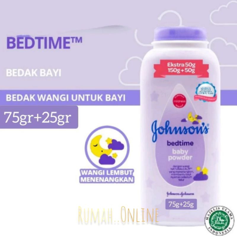 Jual Johnson's Baby Powder Bedtime 75gr+25gr | Shopee Indonesia