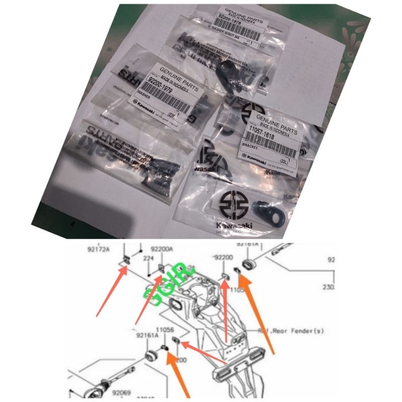 Jual Ring Atau Plat Lampu Sein Sen Belakang Klx Bf Dan Dtracker New 150