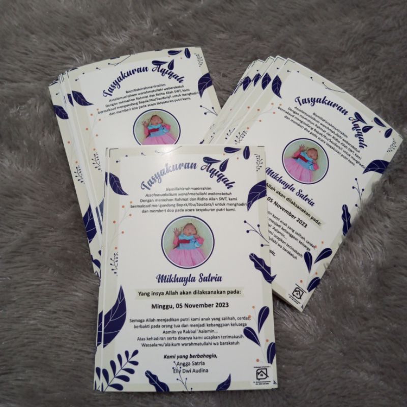 Jual Undangan Aqiqah/ Baby Born/Undangan Tasyakuran | Shopee Indonesia