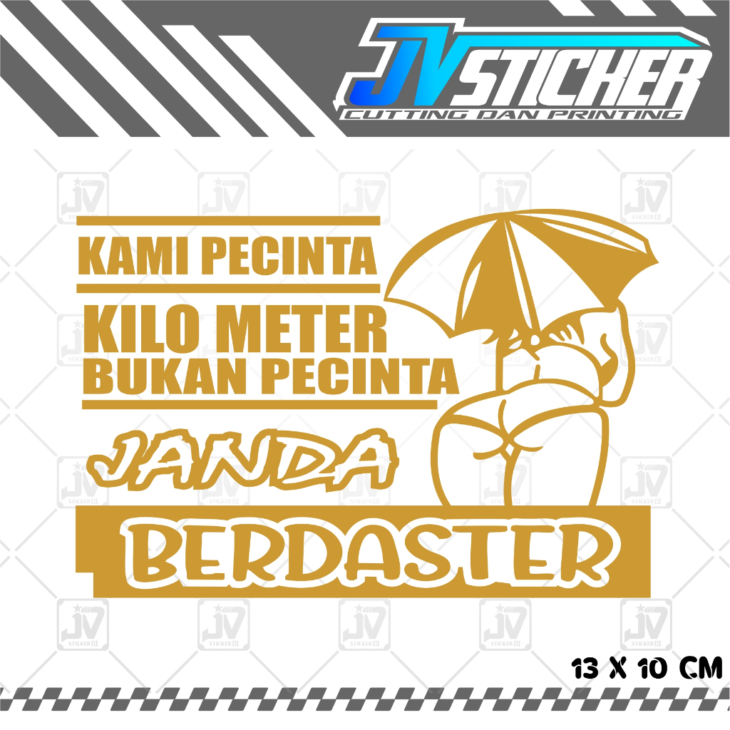 Jual STIKER JANDA BERDASTER CUTTING STICKER PECINTA KILOMETER MOTOR ...
