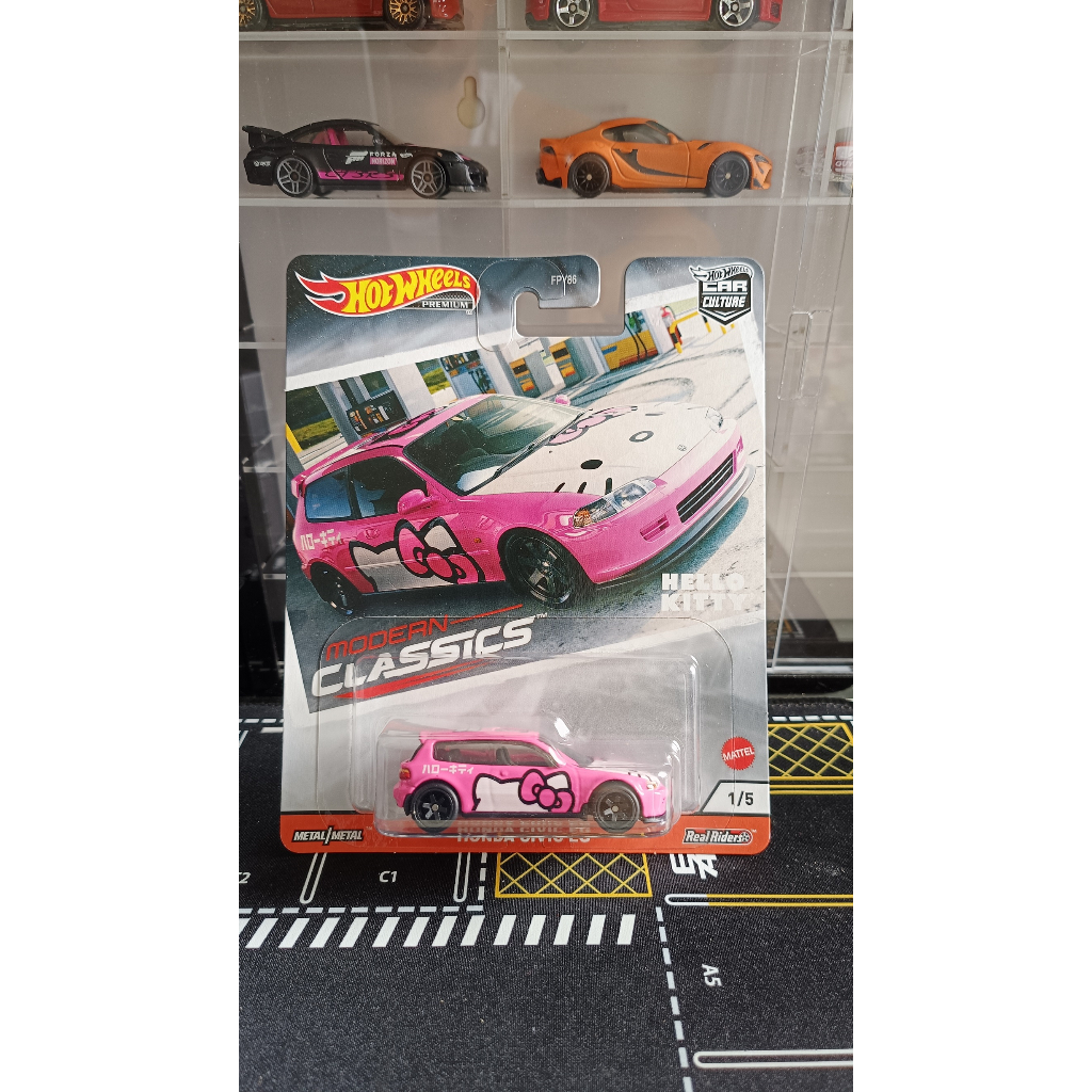 Hot Wheels 1/64 Honda Civic Eg Hello Kitty #1/5 - Modern Classics 2021 - Neuf