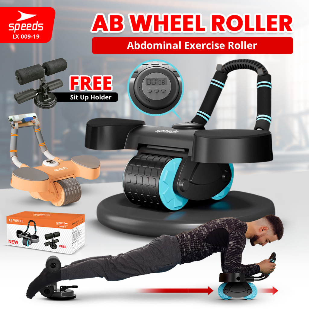 Jual SPEEDS AB Roller Wheels Plank Trainer Core Roller Alat Push Up Sit ...