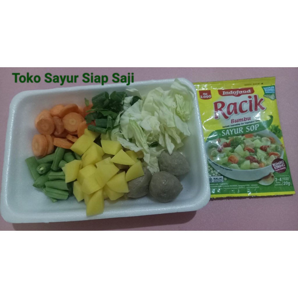 Jual Paket Sayur Sop Bakso Lengkap Paket Sayur Box Siap Saji Instant