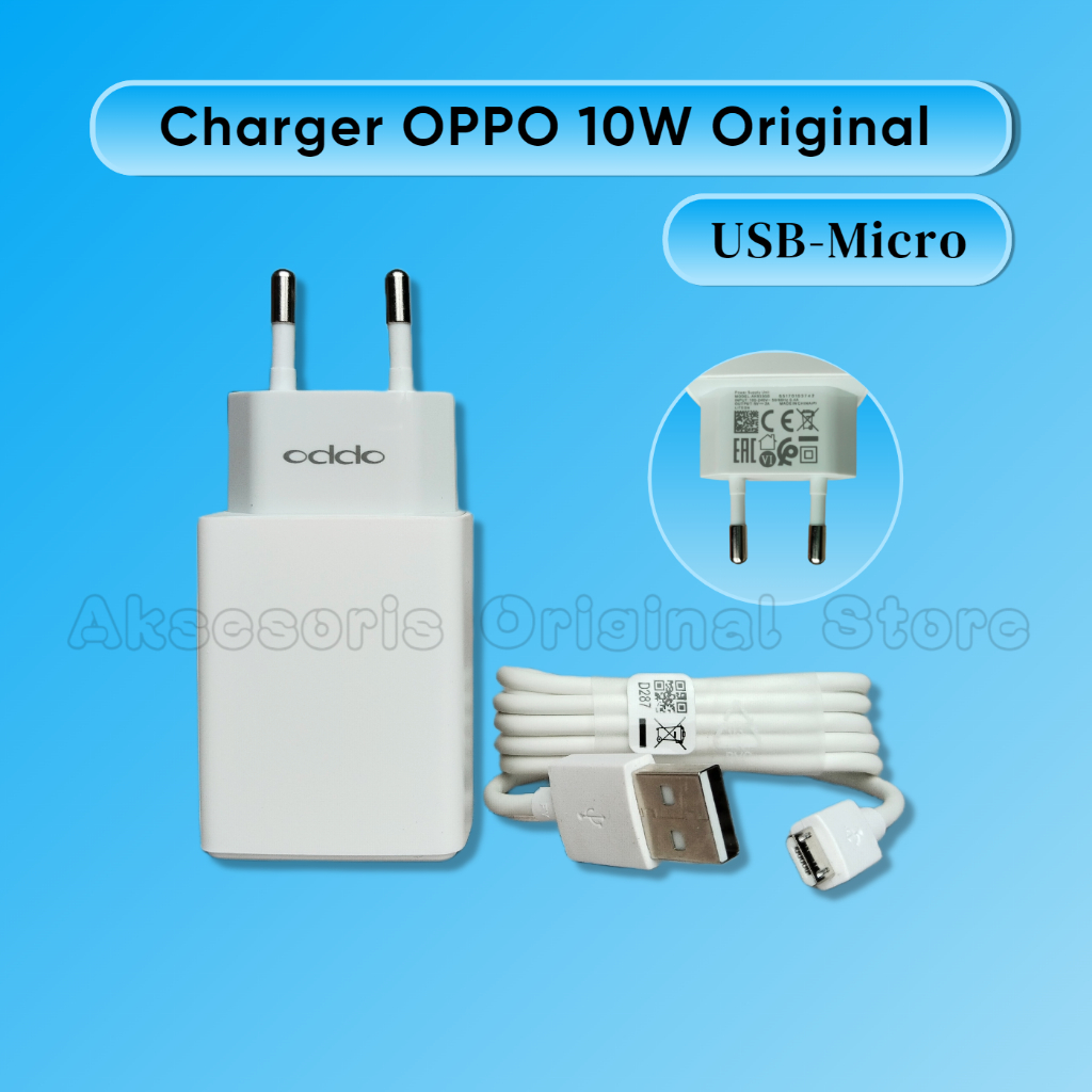 Jual Charger OPPO ORIGINAL 100% Micro USB 5V 2A Shopee Indonesia