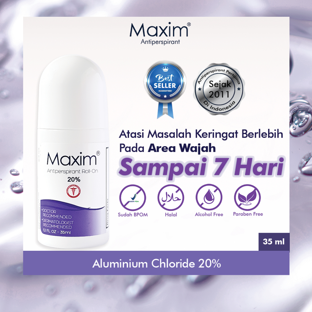 Jual MAXIM Antiperspirant 35 ml/ Roll On / Obat Wajah Berkeringat