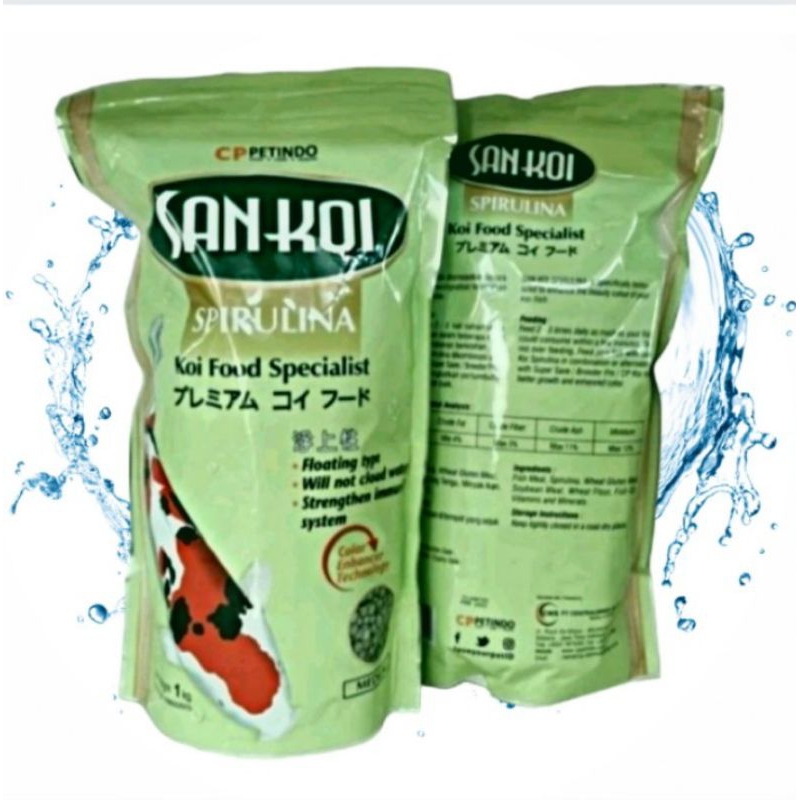 Jual Makanan ikan koi SAN KOI SPIRULINA 1kg | Shopee Indonesia
