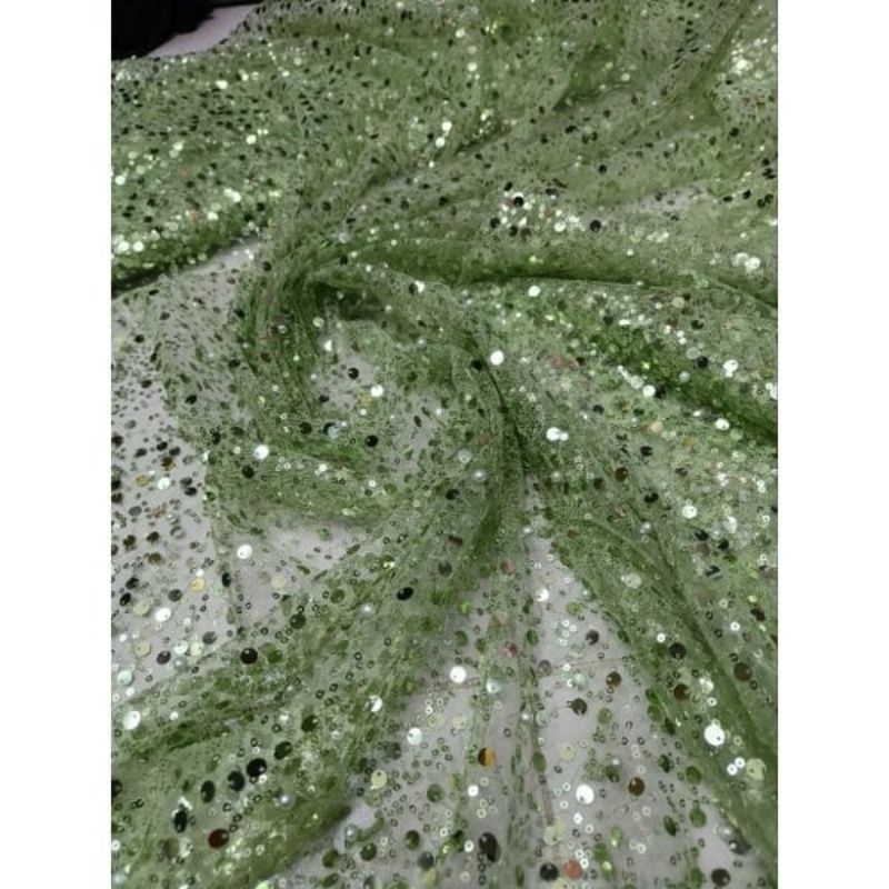 Jual Kain Tille Payet Sequin Payet Sequin Mix Mutiara Brukat Payet