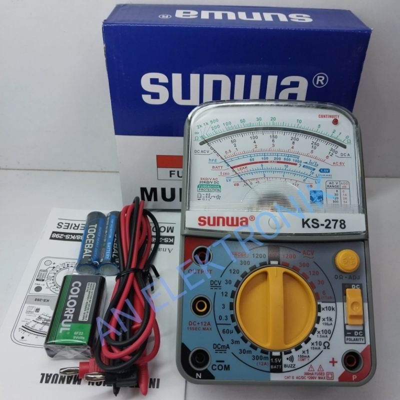 Jual Multitester Analog SUNWA KS-278 Multitester Original Sunwa ...