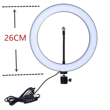 Lampu Lightning Ring Light LED 120 LED 10 Holder Tripod Video Call Selfie Pencahayaan Mini