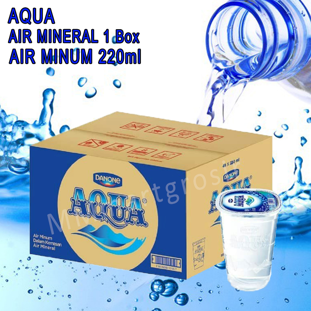 Jual Air Mineral Aqua Gelas 220 Ml 1 Dus 48 Cup Shopee Indonesia 1758