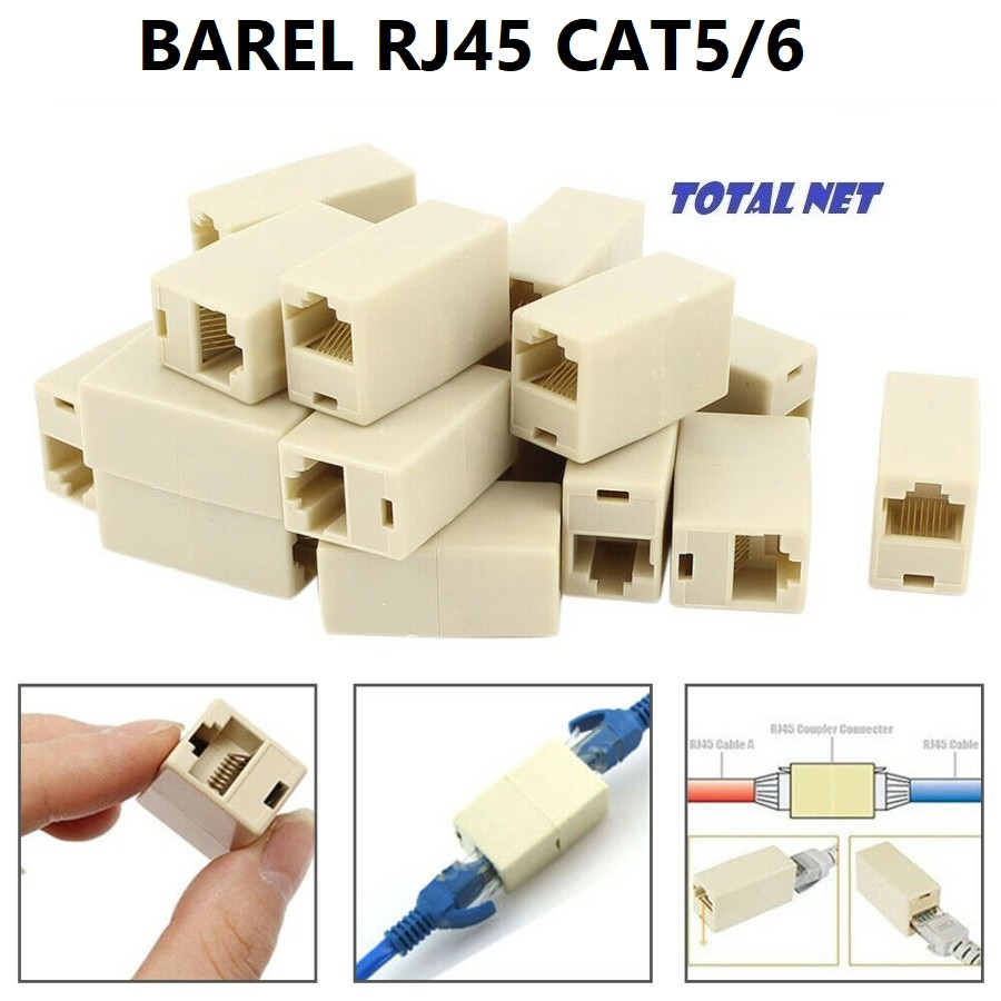 Jual Barel RJ45 Cat5 Cat6 Barrel Sambungan Kabel Lan Shopee Indonesia