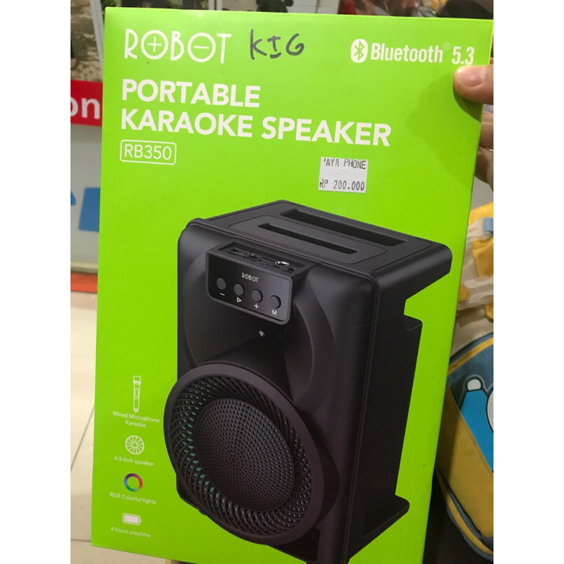 Jual SPEAKER ROBOT RB350 PORTABLE KARAOKE SPEAKER DENGAN WIRED