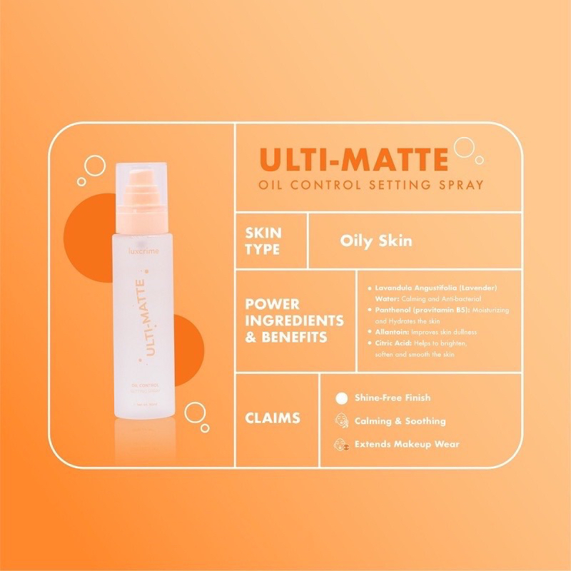 Jual LUXCRIME Setting Spray Oil Control & Dewy Series | Shopee Indonesia