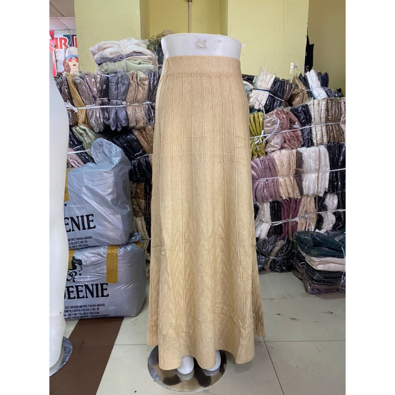 Jual Rok Rajut Panjang, Import, Premium, Panjang 98 cm, Bahan Tebal ...