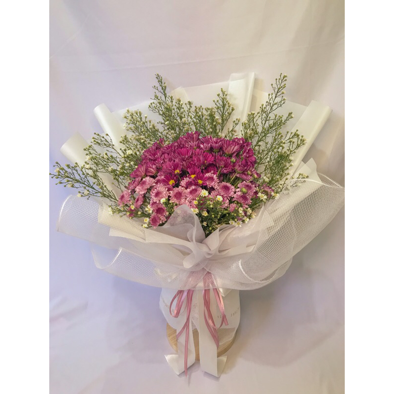 Jual Bouquet fresh flower super large | Aster buket | Buket bunga asli ...