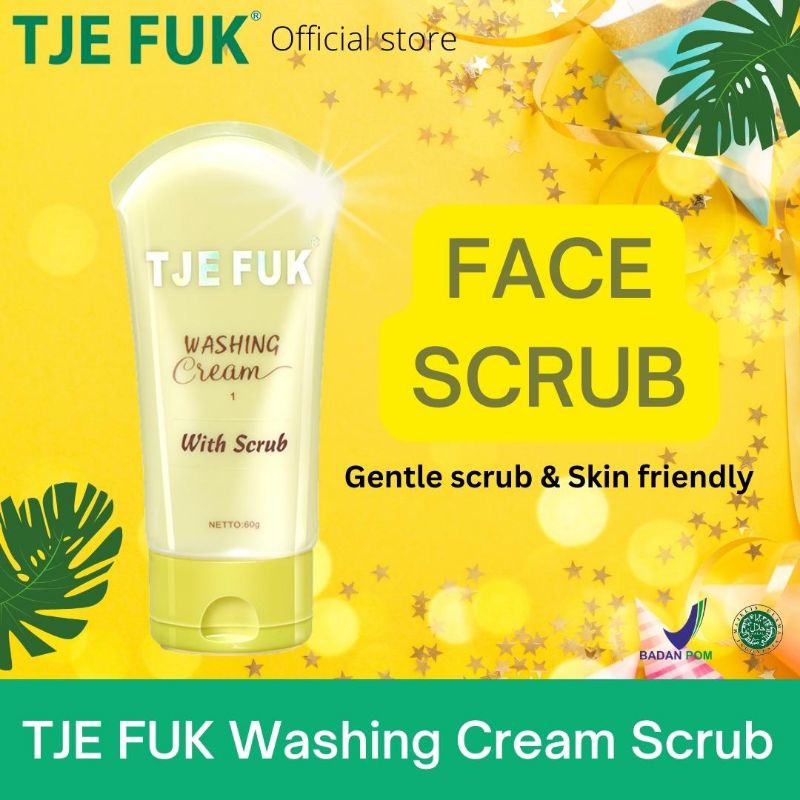 Jual TJE FUK Face Washing Cream with Scrub 60 gr Face Scrub