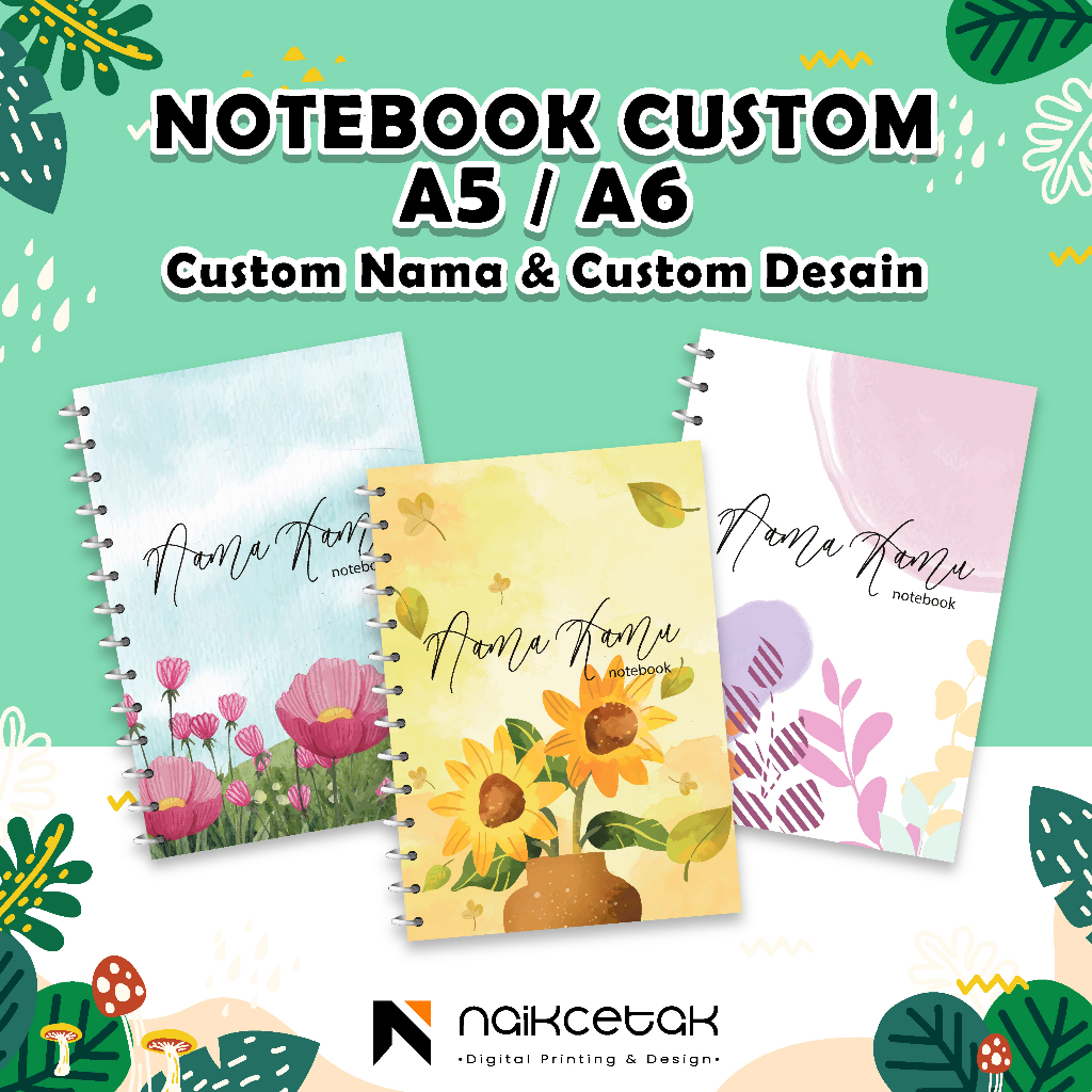 Jual NOTEBOOK CUSTOM NAMA & DESAIN A5 & A6 AESTHETIC Shopee Indonesia