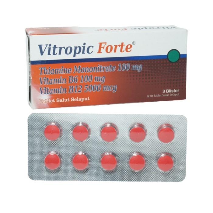 Jual Vitropic Forte 1 Blister / Vitamin B Complex / Suplemen ...