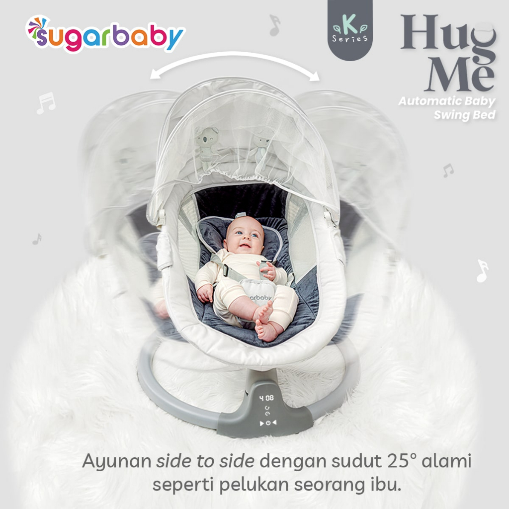 Makassar Sugarbaby HUG ME Automatic Baby Swing Bed Sugarbaby Hug Me  K-SERIES Automatic Baby Swing BED Ayunan Bayi