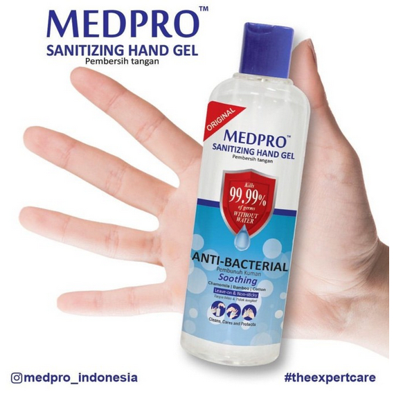 Jual MEDPRO HAND GEL / HAND SANITIZER 350ML Shopee Indonesia