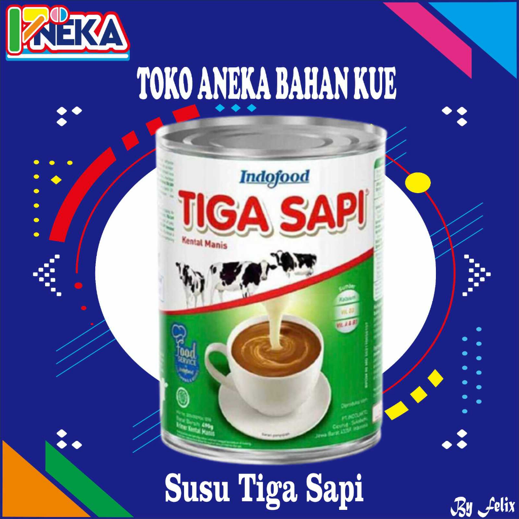 Jual Susu Kental Manis Tiga Sapi 490gr by Indofood | Shopee Indonesia
