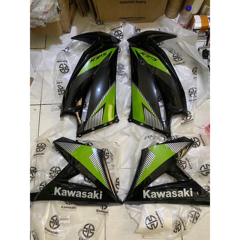 Jual Sepaket sayap fairing atas bawah ninja rr new hijau 2014 2015 ijo ...