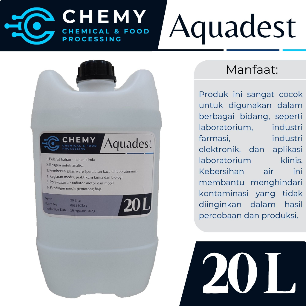 Jual Aquadest 20 Liter Aquadest Distilled Water Pure Water Air