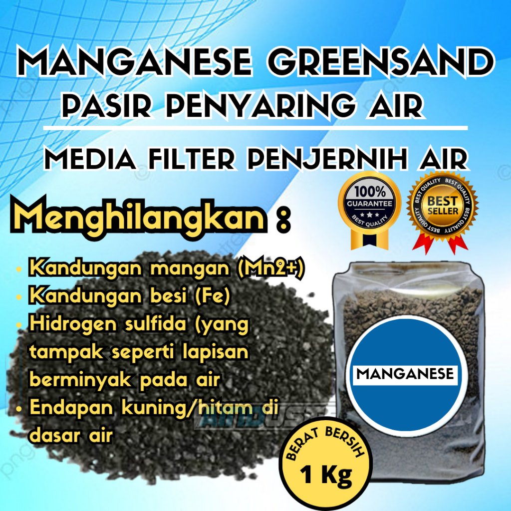 Jual Manganese 1kg greensand Super Media Filter Air Penghilang Bau