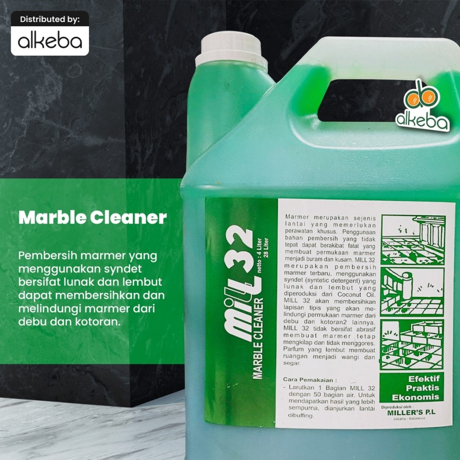 MILL 32 Marble Cleaner Galon 4 liter Pembersih Lantai marmer