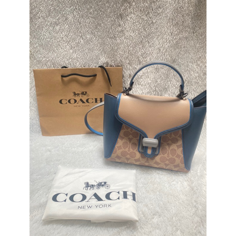 Jual Coach Courier Carryall 23 In Colorblock Signature Canvas Preloved Shopee Indonesia