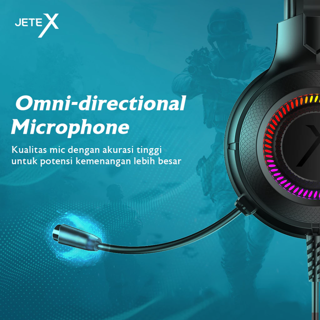 Headphone Headset Gaming with Noise Cancelling JETEX GA7 - Garansi 2 Tahun
