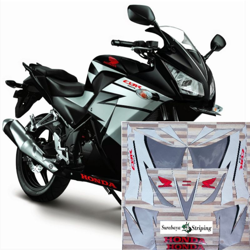 Jual Striping sticker Honda CBR 150 R hitam tahun 2015 2016
