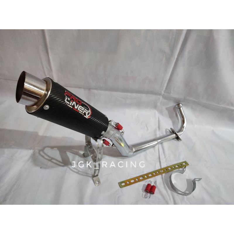 Jual KNALPOT RACING PROLINER KARBON MATIC BEAT MIO VARIO SCOOPY FULLSET ...