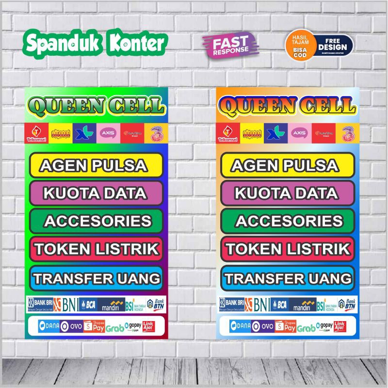 Jual Spanduk Konter Pulsa Custom Murah | Shopee Indonesia